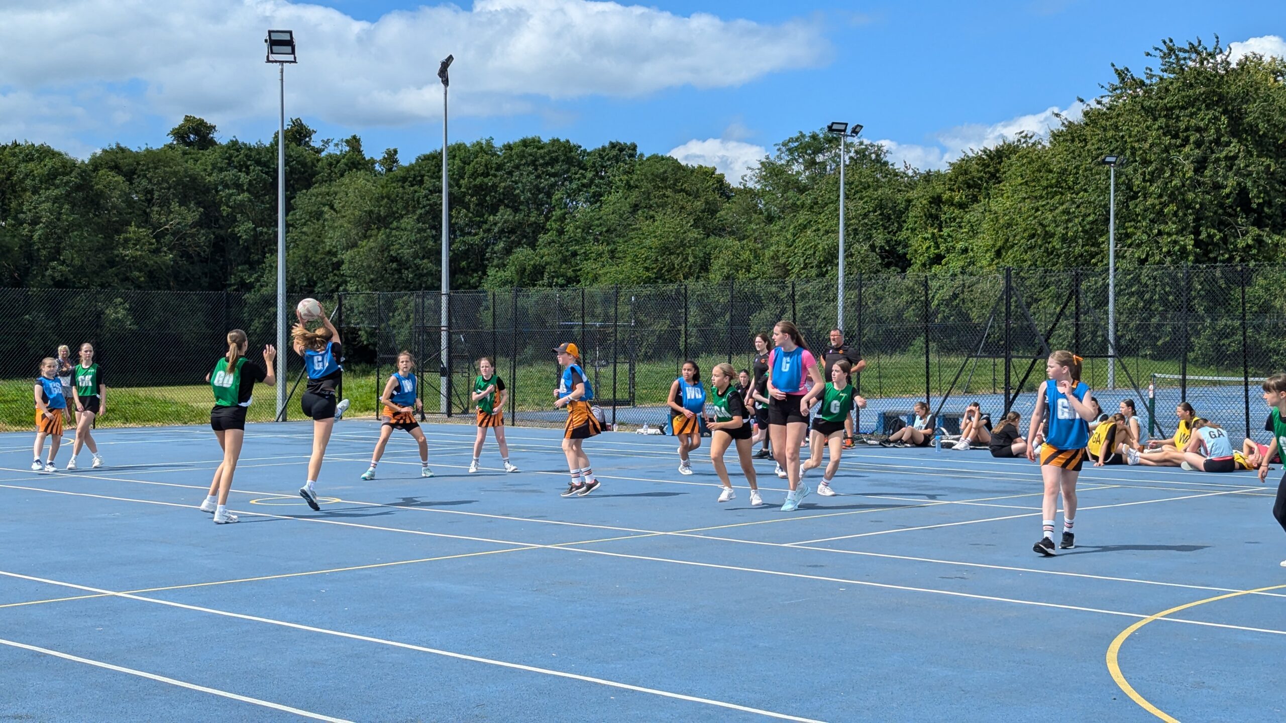 Players from Fareham Fireflys Netball Club